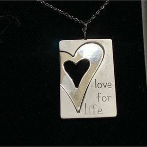 Love for life silver necklace